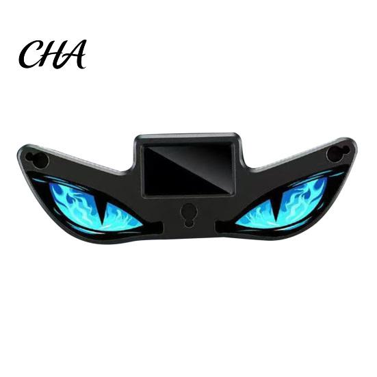 Car Enthusiast Lighting Gear Solar Devil Eyes Light for Windshield, Magnetic Installation Window Warning Sign with Three Wireless LED Smart