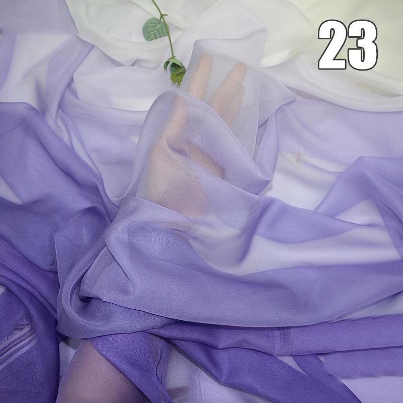 1/2/3M Ткань Шифон с Градиентом Органза Тюль Для DIY Платья Ханьфу Сценического Костюма Свадебной Вечеринки Декор Швейные Поделки