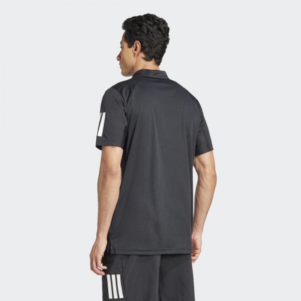 Adidas Unisex Club Tennis 3 STripe Polo ShirT FuncTional Polo T ShirT Black