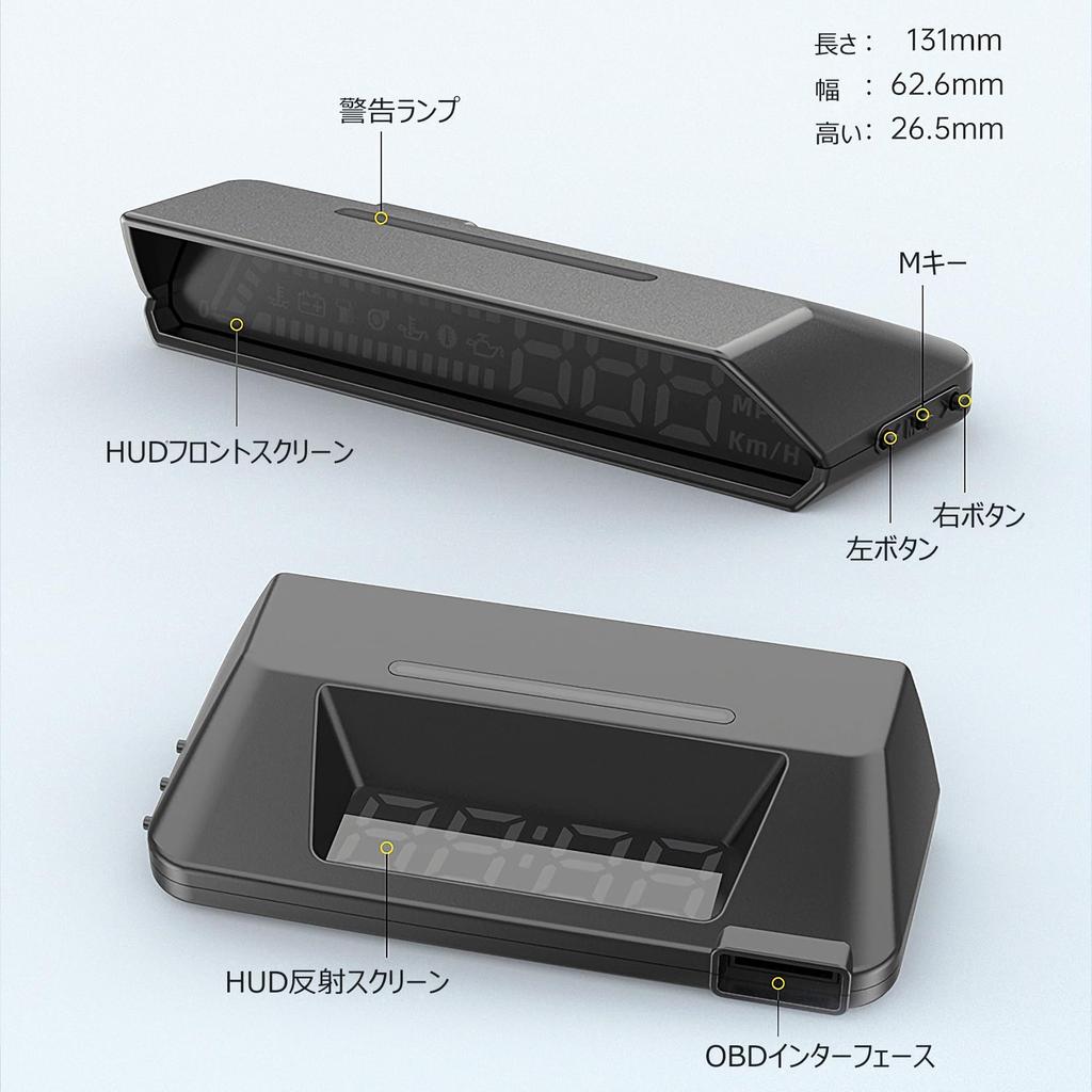 Wiiyii obd2 автомобильный цифровой мультиметр с функцией сигнализации, тахометр, мультиметр, проекционный дисплей, многофункциональный HUD,