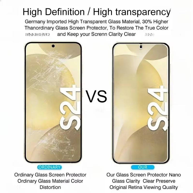 2 шт. защитная пленка для экрана Samsung Galaxy S24 5G, закаленное стекло, пленка для Samsang S24 S23 Ultra S23 S22 S21 Plus S20 S21 S23 FE