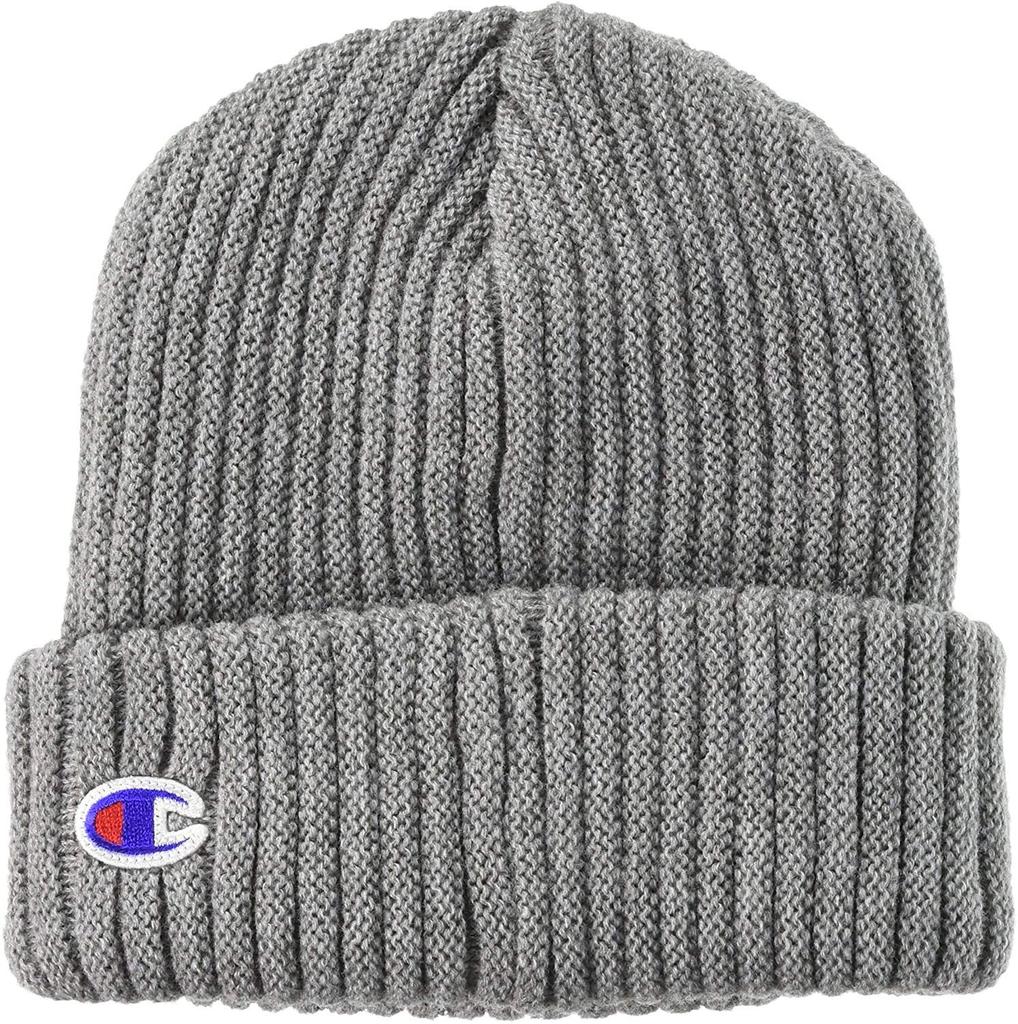 Champion Knit Cap Box Logo Made In Japan Gray Cm 492-1079 57.0-59.0