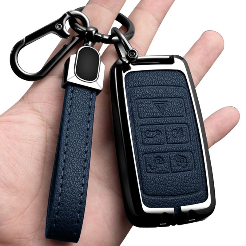 Zinc Alloy Leather Car Key Case Cover For Jaguar Xf Xj Xe S-Type F-Type X-Type F-Pace I-Pace E-Pace Android Xfr Xkr Accessories