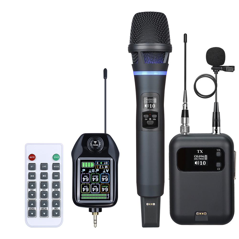 Высококачественный беспроводной UHF-микрофонный дуэт Bluetooth