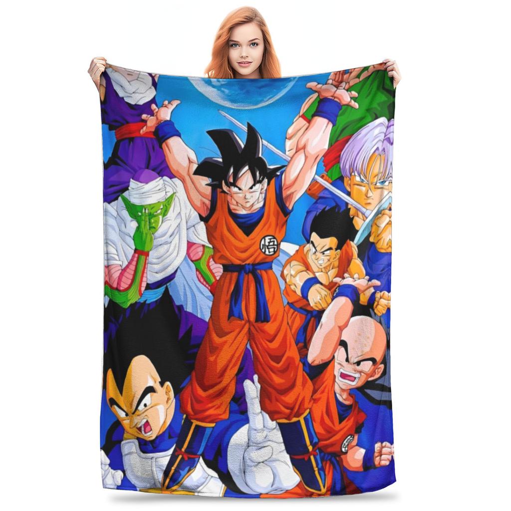 Dragon Ball Z фланелевые пледы японское мультяшное одеяло для постельного белья автомобильное супер теплое покрывало
