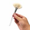2pcs White Face Mask Brush Transparent Handle Fan Style Brush Practical Skincare Brush  Makeup Peel