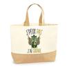 Sac cabas - PLANETEE - Guitare « J'peux pas » - Jute naturel - Imprimé en France - Grande contenance