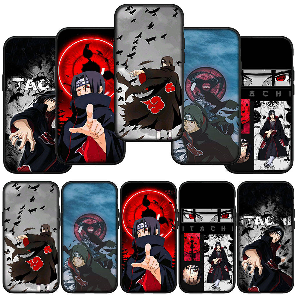 Чехол для iPhone 17 15 16 Plus Xiaomi Poco X7 X6 F8 F7 M8 C85 C75 C71 Redmi Note 14 12 11 13 Pro Max 14C 13C 15C Мультяшный Итачи Учиха Наруто Акацуки