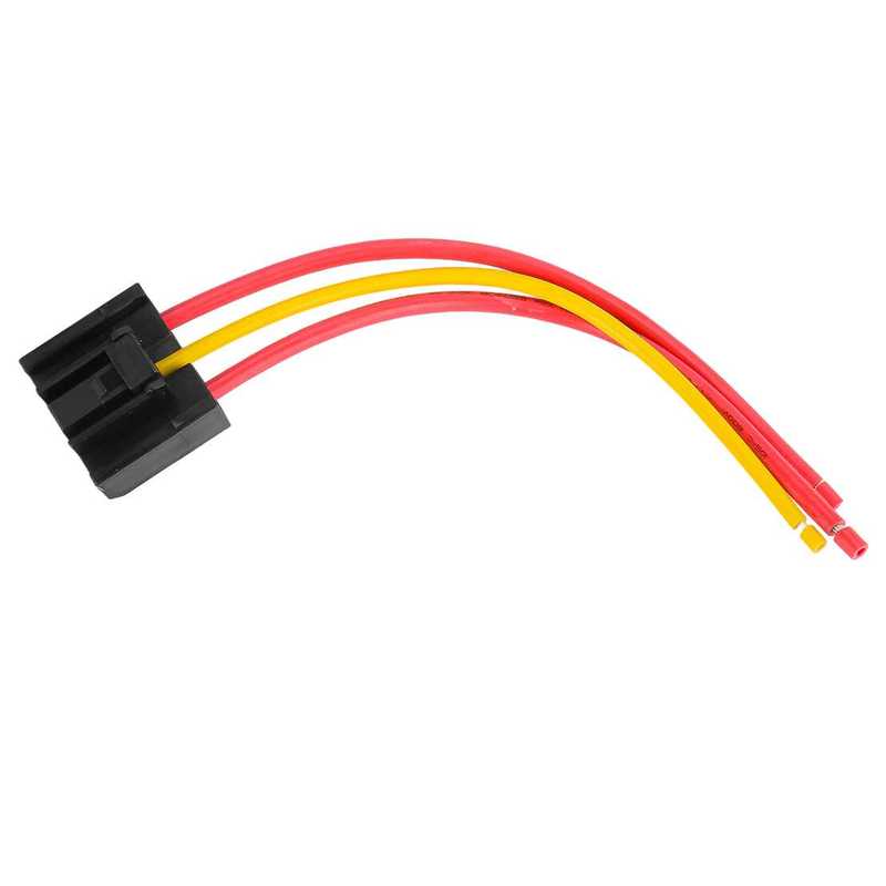 3-Pin AC Front Blower Motor Connector Pigtail Plug Harness Socket Wiring fit for Jeep Wrangler JK 2014 2015 2016 2017 2018