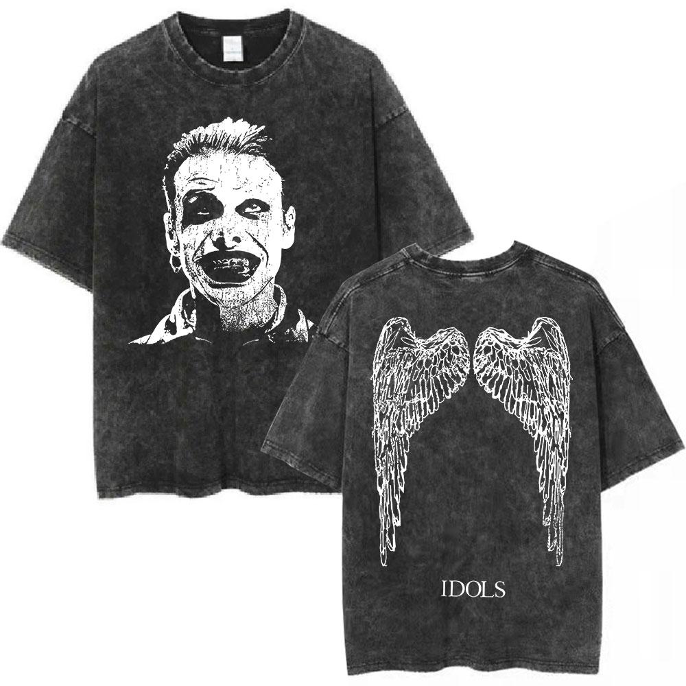 Yungblud IDOLS Album Tour  T Shirts Men Women Clothing Washed Vintage Short Sleeve Tshirts Oversized Casual Cotton Tshirt