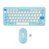 Wireless Keyboard Mouse Set Stylish Slim Round Keycaps Mute Ergonomic 2.4G Keyboard Mouse Combo for