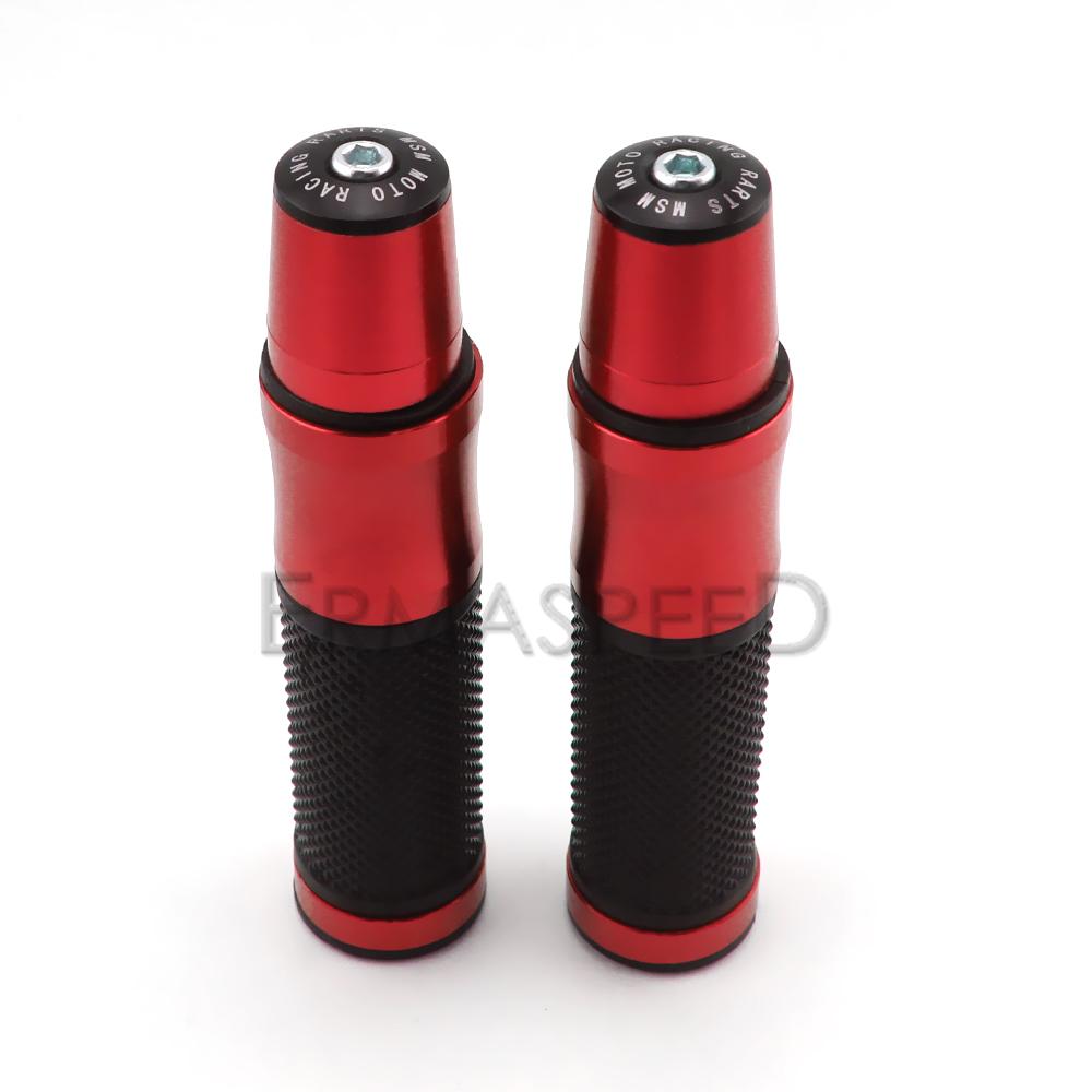 7/8-дюймовые ручки для мотоцикла с торцевой крышкой, гоночный мотоцикл с ЧПУ, алюминиевые и резиновые ручки для мотоцикла, ручки для мотоцикла