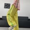 2024 Summer Quick-Dry Paratrooper Pants with Drawstring, Three-Stripe Candy Color, Lightweight Ice Silk Overalls.