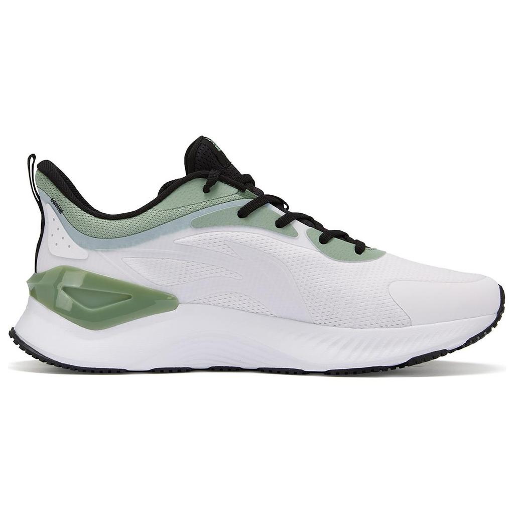 New LiNing YueYing 3.0 Cushioned Wear Resistant Breathable Low Top Running Shoes Men's White Green ARHU023-3