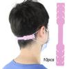 10PCS Silicone Ear Protection Sheet Ear Protector Silicone Strip 3 Section AdjustablePink