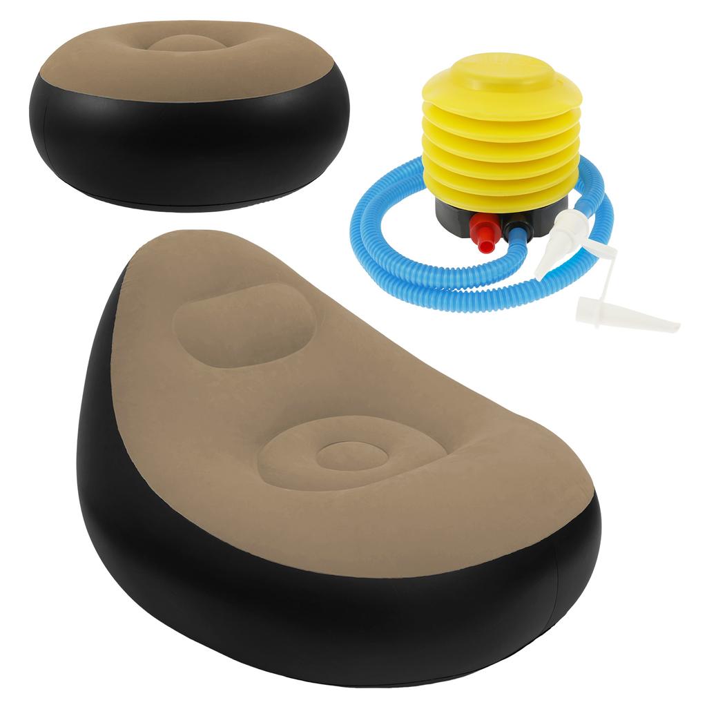 Портативный надувной диван Большой надувной диван-кровать Ленивый надувной диван-кресло Удобное надувное кресло для гостиной, улицы, путешествий, кемпинга