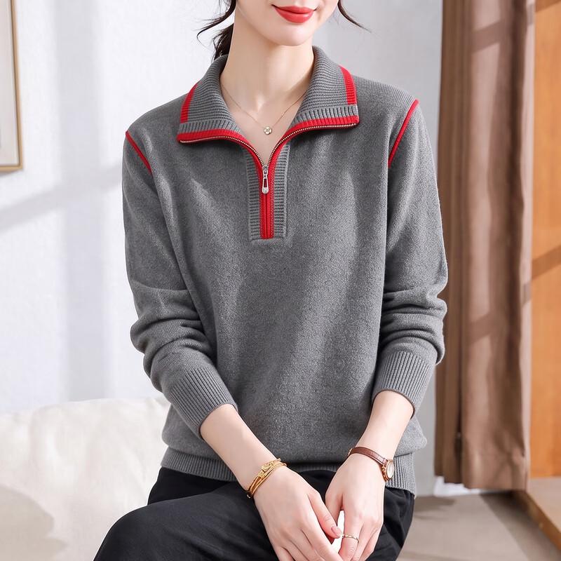 YUZHAOLIN Women's Autumn/Winter Knit Polo Sweater