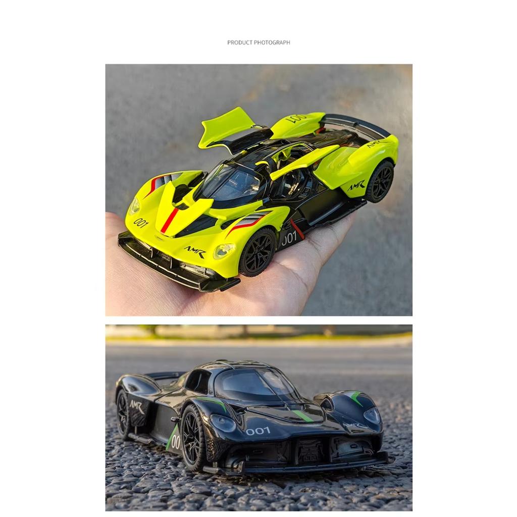 1/32 Scale Martin Valkyrie AMR Pro AM-RB 001 Alloy Scale Car Model Diecast Metal Miniature Car Sound and Light Children Toy Car Vehicles Gifts