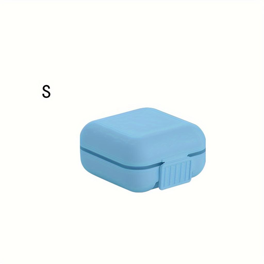 1pc Double Layer Japanese Style Portable Pill Box with Multi-grid and Double Seal - Convenient and Secure Medication Storage