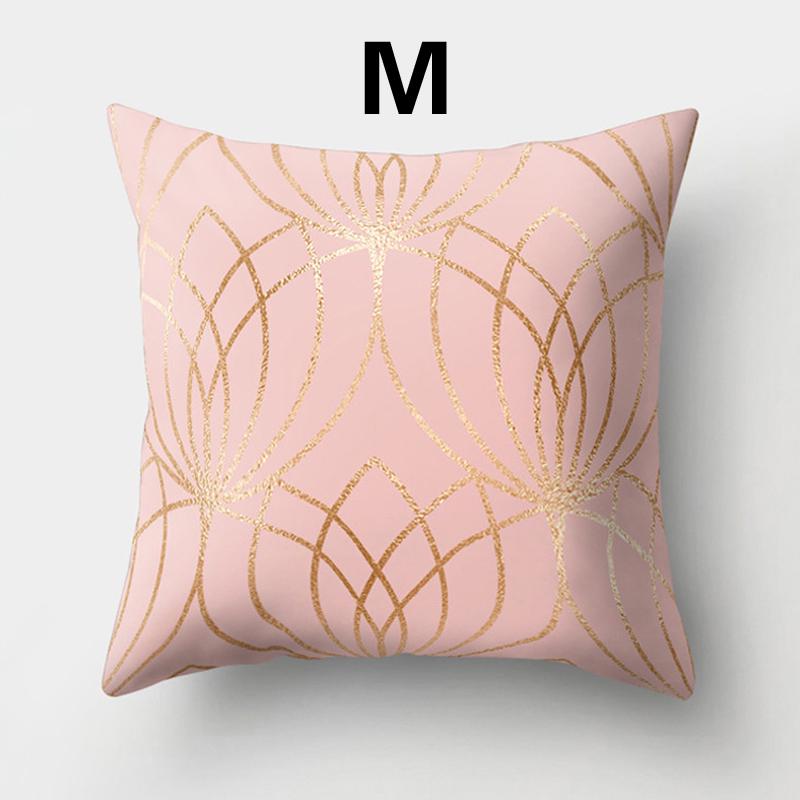Beatiful Polyester Sofa Rose Gold Pink Cushion Home Decoration Square Pillowcase Fashion Trendy