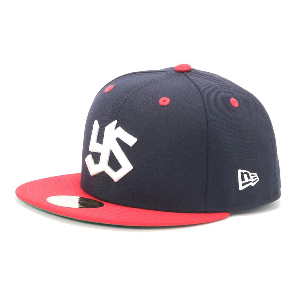 Японская профессиональная кепка New Era YAKSWACL NAVY 25J, размер 7, 5950, для бейсбола, команда Swallows, 5/8,