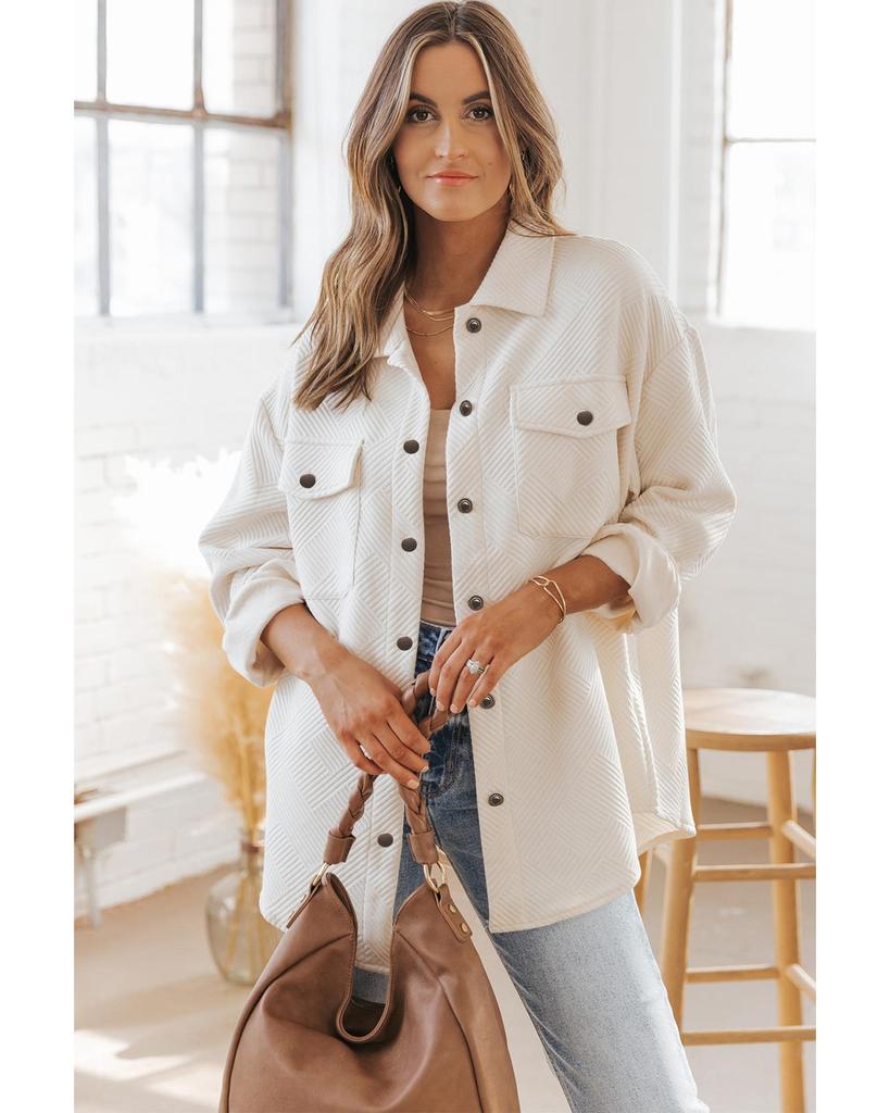 Azura Exchange Фактурная куртка с карманом-клапаном на пуговицах