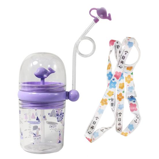 Бутылка-спрей «Кит» с соломинкой, 260 мл, безопасная для детей, для питья, для семейных праздников на открытом воздухе, подарок