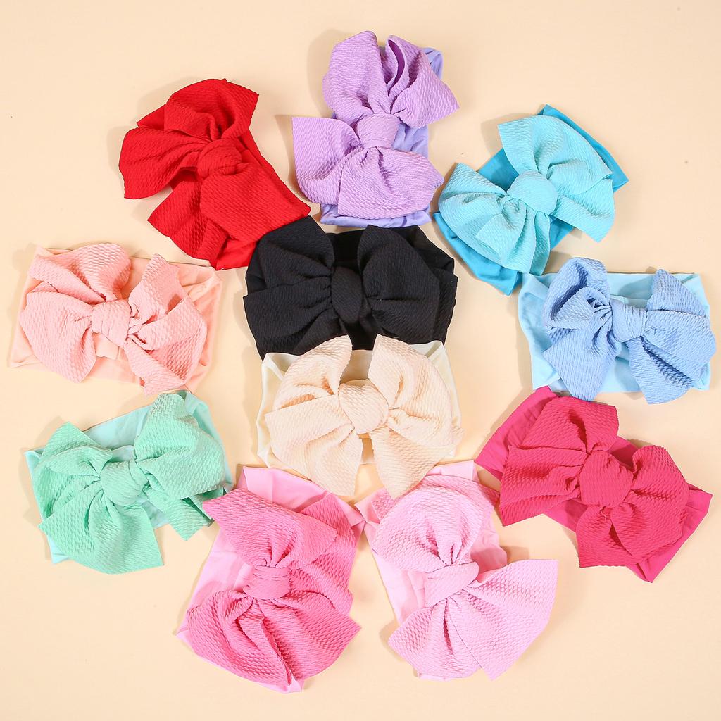 5-дюймовые тканевые банты для волос для детских повязок на голову, эластичные мягкие повязки на голову для новорожденных для маленьких девочек, детский тюрбан, детские аксессуары для волос