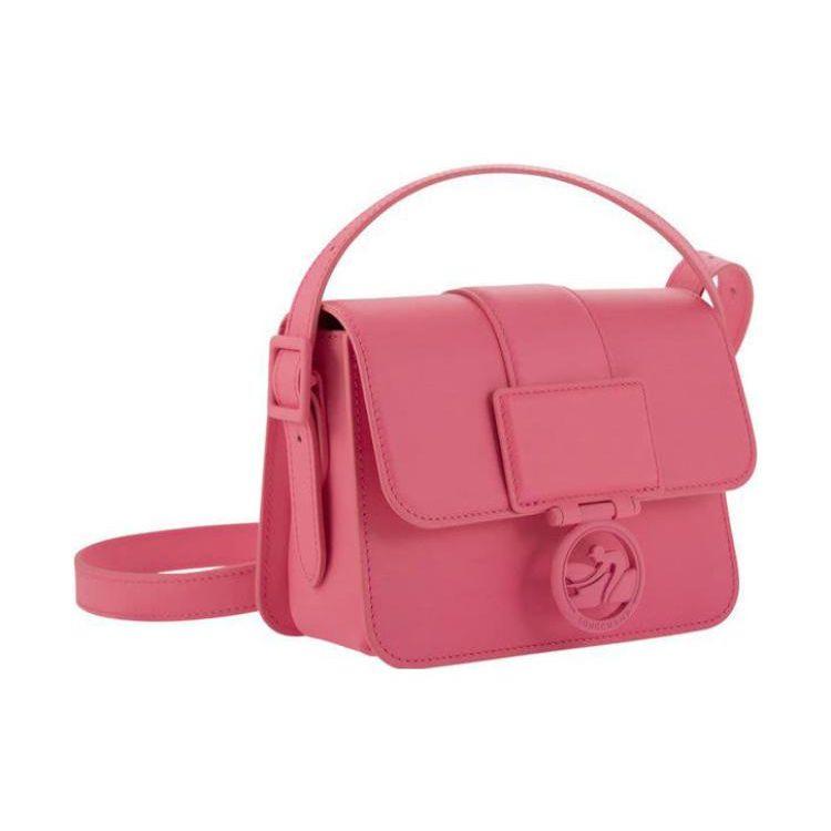 Longchamp Box-Trot 18 Magnetic Flap Closure Small Calfskin Shoulder Crossbody Bag Women Bags Purple Red 10174HBWP73