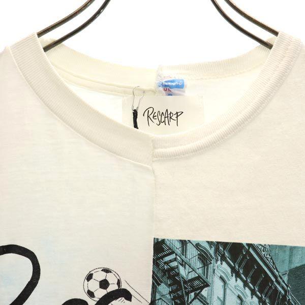 RESCARP 23ss Remake Short sleeve T-shirt White x beige Men's Used