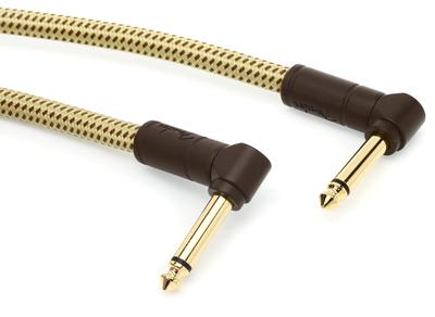 Экранированные кабели Серии Deluxe Инструментальные кабели Твид 08 (2-Pack), Угол/Угол, 6",