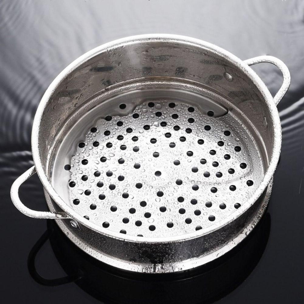 Kitchen Cooking Tool Steamer Basket with Double Ear Pot Steaming Grid New Drain Basket