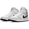 Air Jordan 1 Mid Grey Fog Женские кроссовки Белый Светло-Дымчато-Серый Черный BQ6472-015