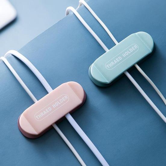 Wall-mounted Punch Free Adhesive Plug Hook Cable Holder Charger Cord Organizer