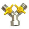 Rustproof Y Shaped Ball Valve 1/2"  Hose Barb 3 Way Shut Off Valve Brass Diverter Valve  Water/Oil