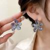 Европейские и американские серьги с хрустальными цветами, новые модные модные темпераментные серьги со знаменитостями в Интернете, женские индивидуальные серьги