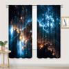 Cosmic Galaxy Printing Star Curtain Living Room Bedroom Curtain Home Decoration Curtain Adult Children's 2 Panels Rod Pocket