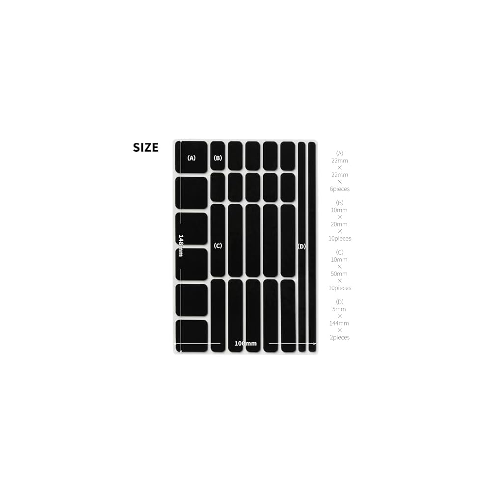 GRIPLUS Gripplus Ultra-Thin, Strong Anti-Slip Stickers, Stick Type, Postcard Size, Black, 5-Pack
