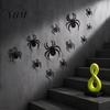 Spooky Hanging Bat Ornaments 3D Bats Wall Decor, Halloween Black Stickers, Waterproof Tree Scary Plastic DIY Room Decal for Indoor Party Supplies