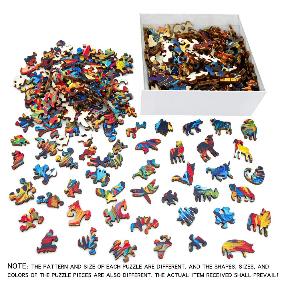 Interesting Colorful Cat - Wooden Puzzle - Challenge Your Brain - Perfect For Birthdays And Holidays - Colorfulchristmas Gifts