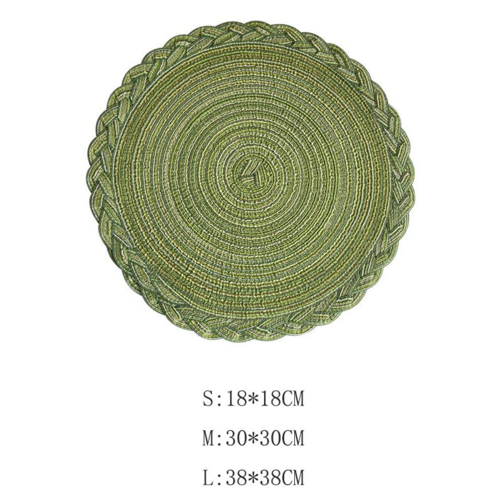 Нескользящие плетеные подставки круглые теплоизоляционные коврики украшение для дома плетеные подставки свадьба