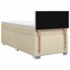 Box Spring Bed with Mattress and LED Cream 80 x 200 cm Fabric