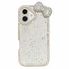 For iPhone 16 Case Star Epoxy Design TPU+PC Phone Cover with Rhinestones/Bow Tie Decor