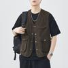 Corduroy Vest Men's Japanese Retro Sleeveless Vest Maillard Functional Tooling Pure Cotton Vest