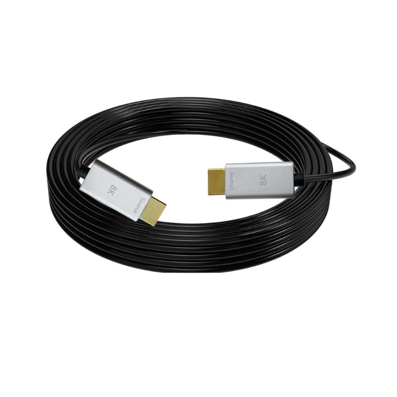 8K HDTV Cable Fiber Optically HDTV Cable 2.1 Support 8K@60Hz Dynamic 48Gbps Fast Speed Long Cable for Laptop PC