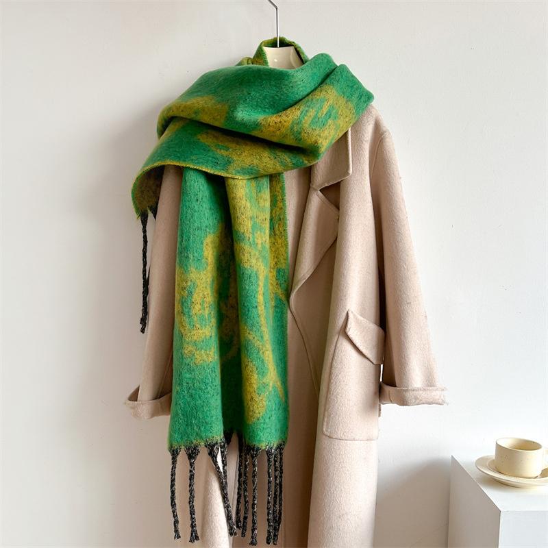 NEW Luxury Brand Women Simple Solid Cashmere Scarf Fashion Universal Winter Warm Shawl Pashmina Tassel Blanket Scarves