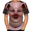 3D Printing Fat Pig T-Shirt Men Funny Animal Graphic Tees Summer Fashion Short Sleeve Tops Street Oversize T-shirt Size XS-6XL