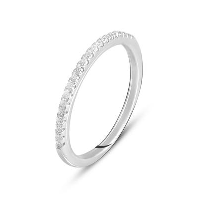 Серебряное кольцо с фианитами, вес изделия 1,41 гр (2080398)