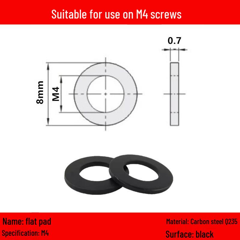 Galvanized/Stainless Steel Flat Washer Spacer - Sizes: M3, M4, M5, M6, M8, M10, M12