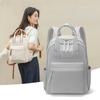 Solid Color Backpack Student Schoolbag Oxford Handbag Women's Travel Backpack